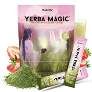 Yerba Magic | Chá instantâneo de erva-mate em pó | Sabor pêssego e manga | 30 porções -Plus