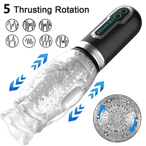 Upgraded 3-in-1 Rotating Vibrating Super-long Stroker Male Rose Toy