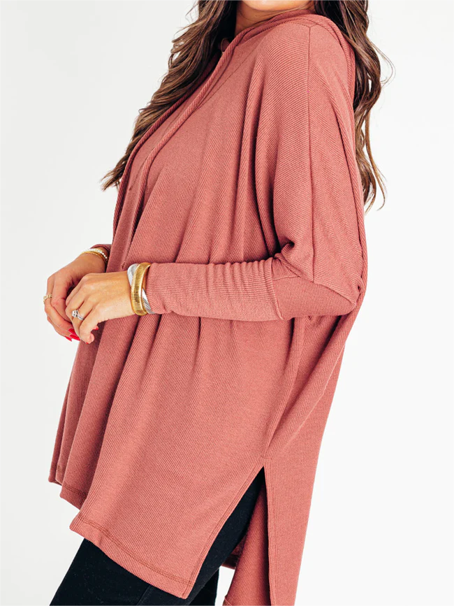 Cyberponiedziałek Wyprzedaż 80%🔥Dolman z dużymi, wyciętymi rękawami i średniej długości kapturem