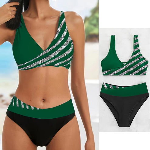 Fato de banho feminino elegante de 2 peças