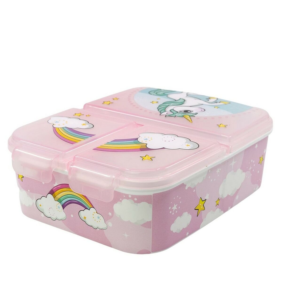 Lunchbox with Cutlery Comparment Stor Unicorn Rainbow (6,7 x 16,5 x 19,5 cm)
