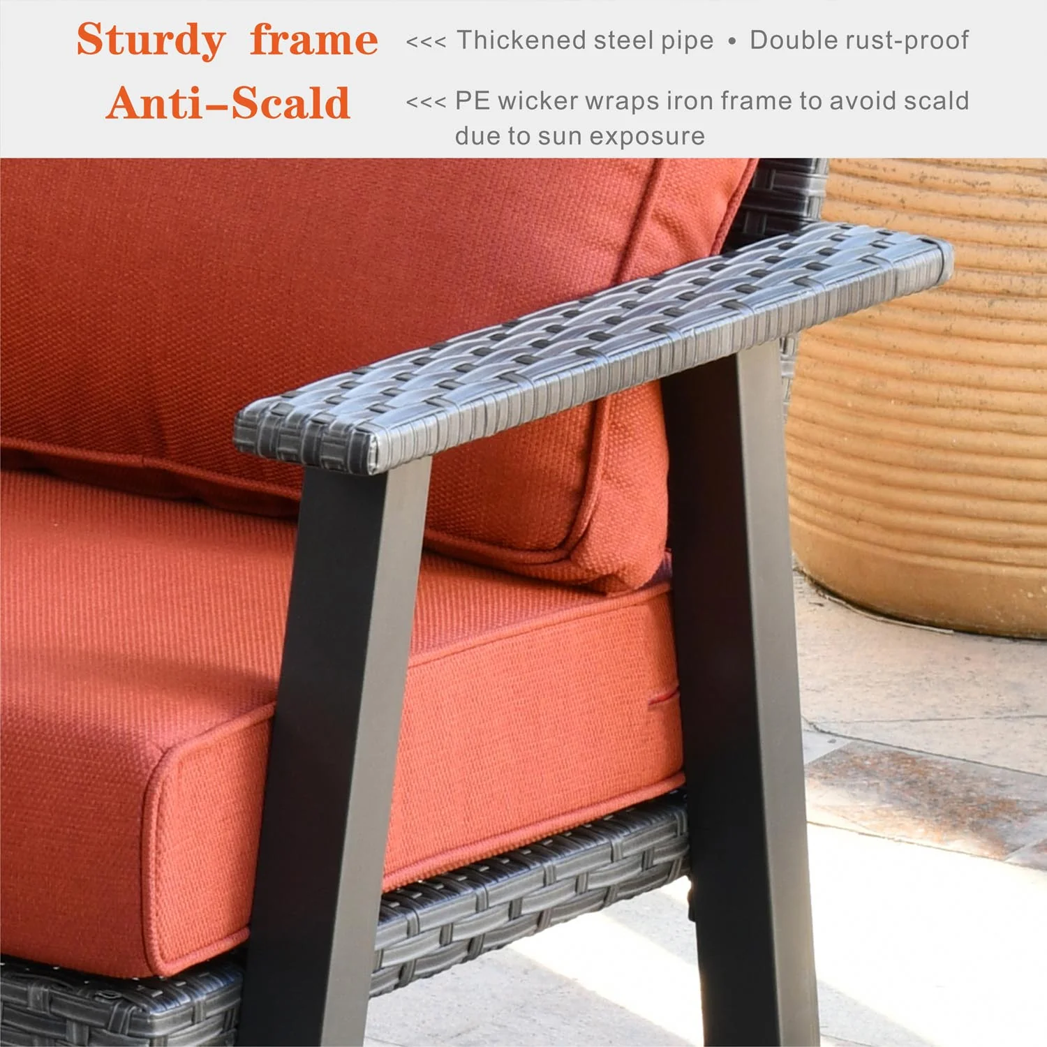 Ovios Outdoor Bistro Table Set 4 Piece
