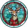 (Counted/Stamped) Deer - 18CT Cross Stitch 20*20cm/7.87*7.87in