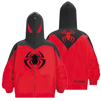 Discover Versatile Comfort: Teasearch3d's Hoodie, Zipper Hoodie, and Sweatshirt Collection 6 Marvel Super Hero Dark Red Spider Hoodie Zipper Sweatshirt New Ver