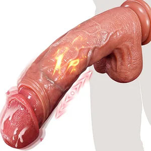 Heating Thrusting Dildo Penis Vibrator With 9 Vibrating & 9 Thrusting Modes