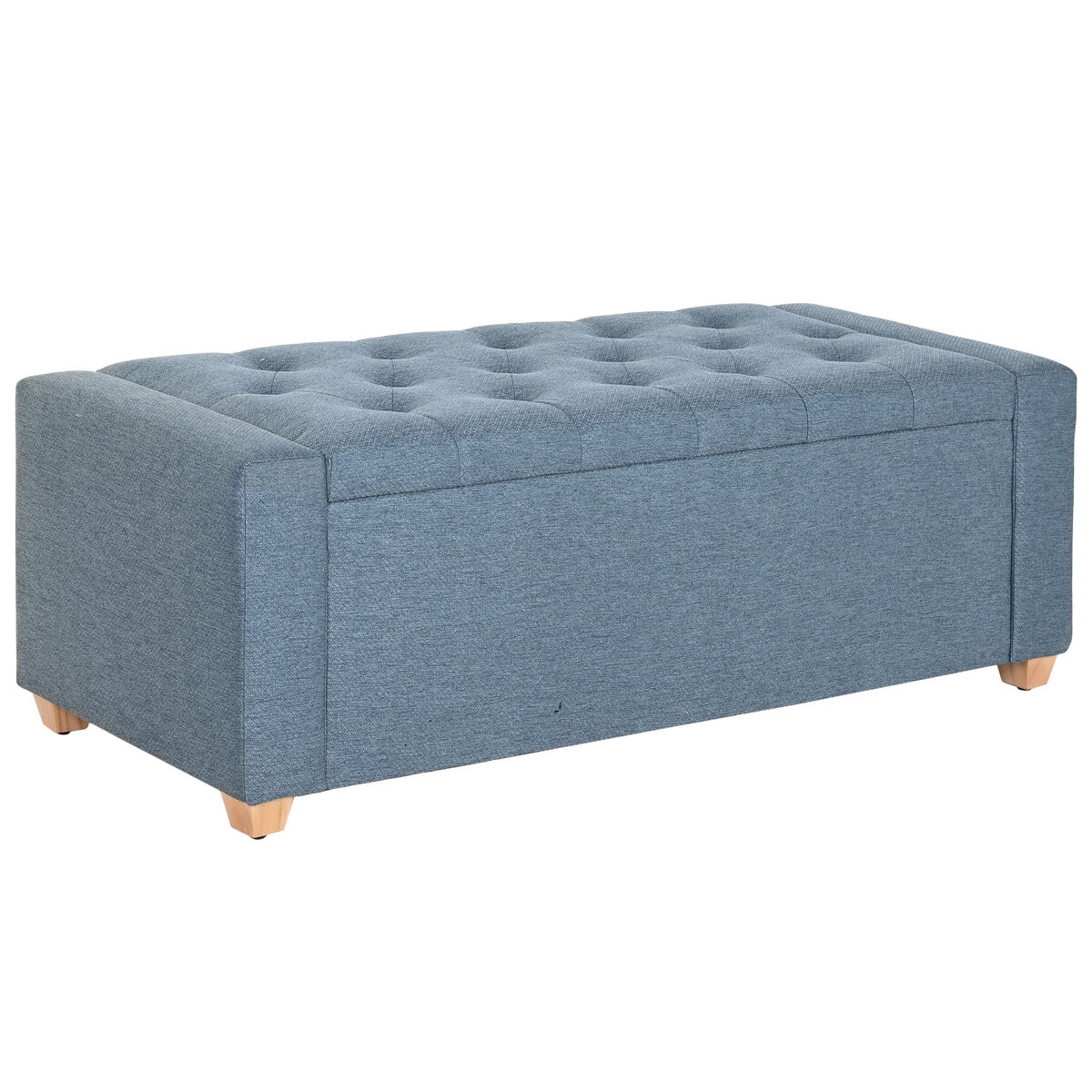 Bench Home ESPRIT Blue Polyester Wood 120 X 50 X 42 CM
