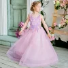 Teenager Girls Birthday Princess Dress Vintage Appliques Flower Ball Gown - honeylives