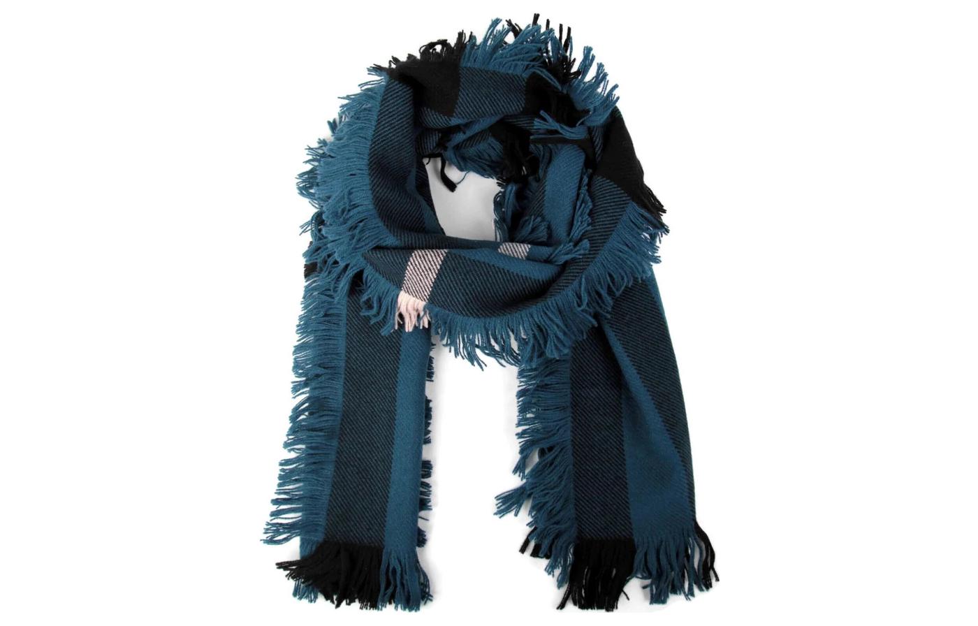 Burberry Knit Scarves Unisex Blue
