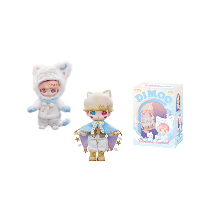 POP MART DIMOO Dreamwalking Collection Action Dolls Blind Box Products Single Mystery Box/Full Box 2 Pcs