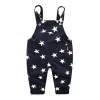 Kid Baby Boys Girls Trousers Overalls Star Cotton Suspender Pants