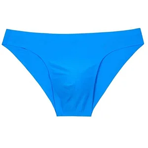 Men's Solid Color Ice Silk Briefs