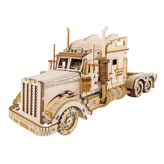ROKR Heavy Truck Scale Model 3D Wooden Puzzle MC502 | Robotime Canada
