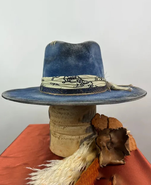 Retro Wide Trim With Ethnic Embellishments Hat