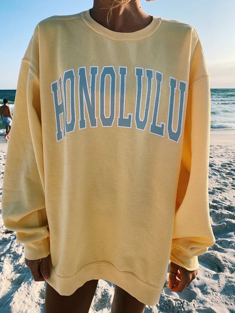 Honolulu Crewneck August Lemonade August Lemonade