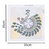 DIY Peafowl Special Shaped Diamond Painting Cross Stitch Clock Home Decor