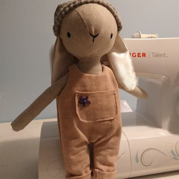 Memory Rabbit doll Sewing Templates Set & With Instructions