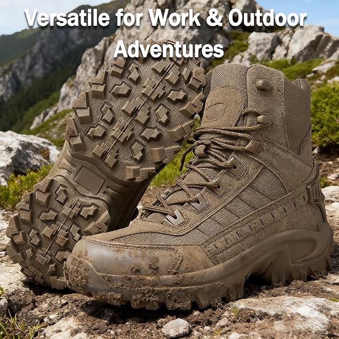 Mens Orthopedic Support Anti-Puncture Work Boots Waterproof Anti-Sprain Hiking Boots