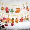 12Pcs Diamond Painting Acrylic Christmas Gingerbread Hanging Kits for Christmas Tree