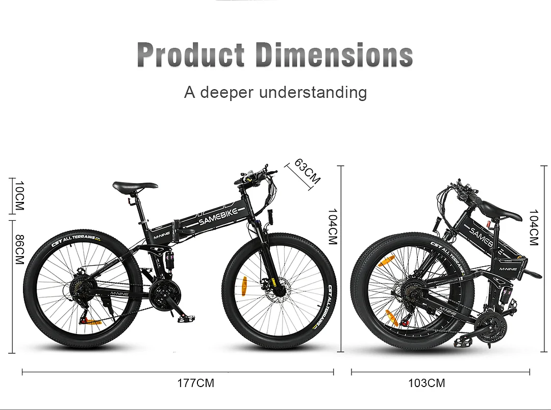 SAMEBIKE LO26-II-FT-YD 48V14AH Battery 900W Motor Hydraulic Disc Brake New Upgraded Model