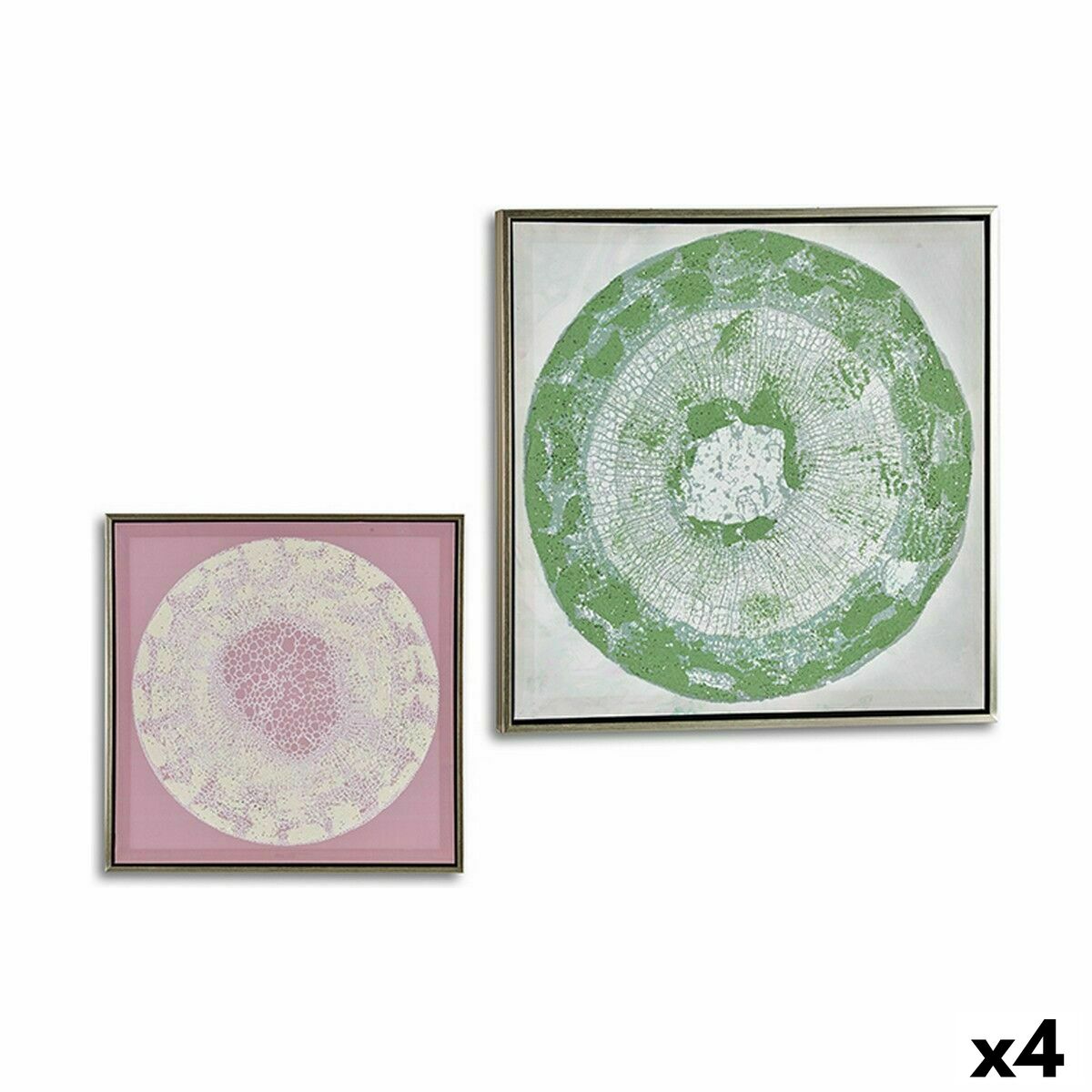 Canvas Gift Decor Abstract 52,5 x 2,8 x 52,5 cm (4 Units)