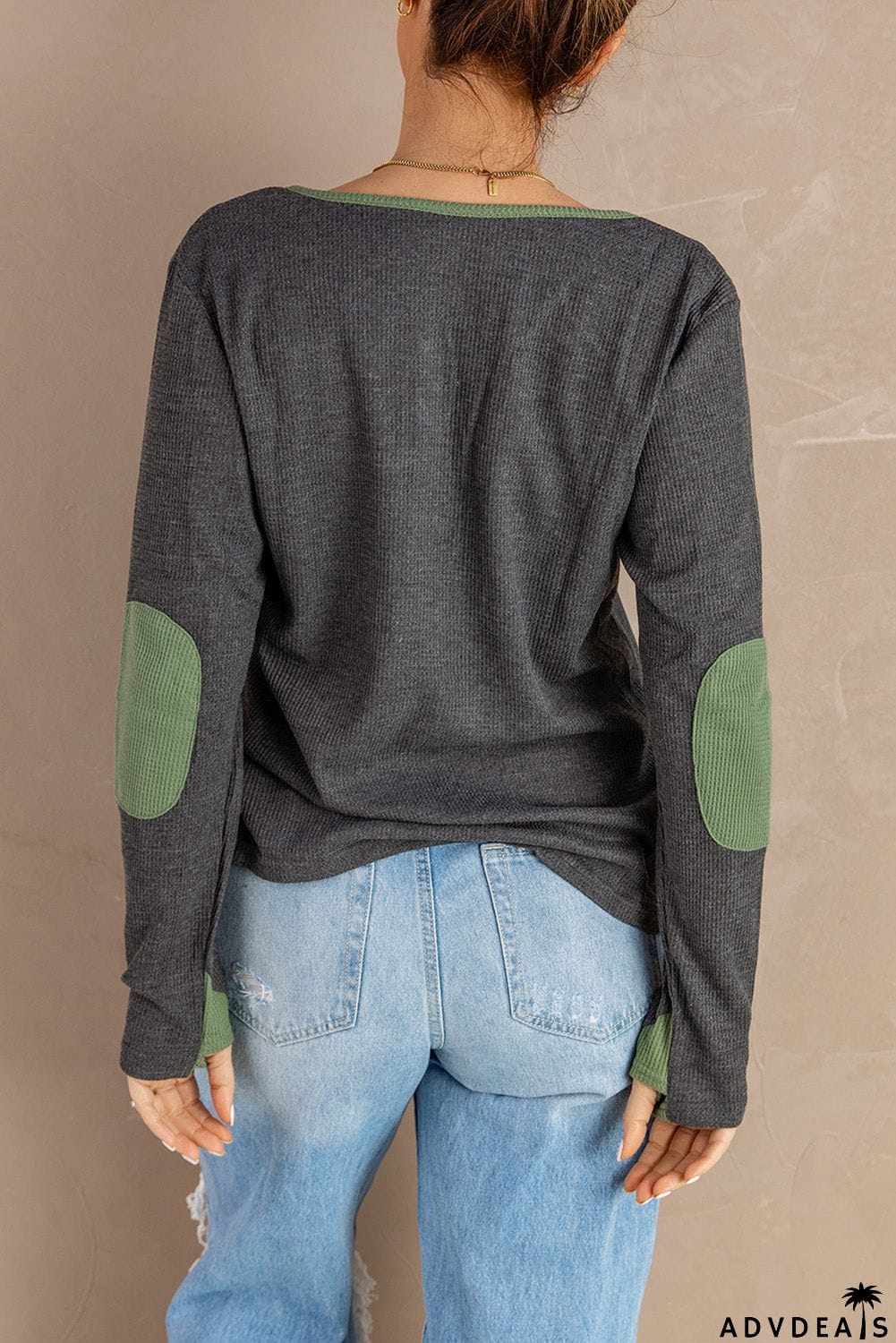 Gray Long Sleeve Top