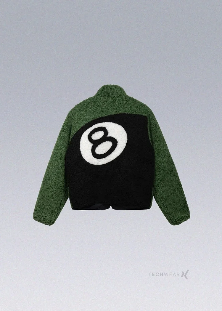 Stussy 8 BALL SHERPA JACKET グリーン XL-