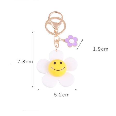 Cute Smiling Sunflower Keychain