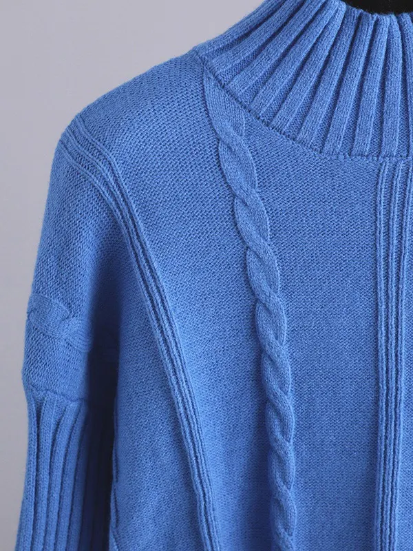 Half Turtleneck Sweater & Wide Leg Pants Knitted Set main image 0