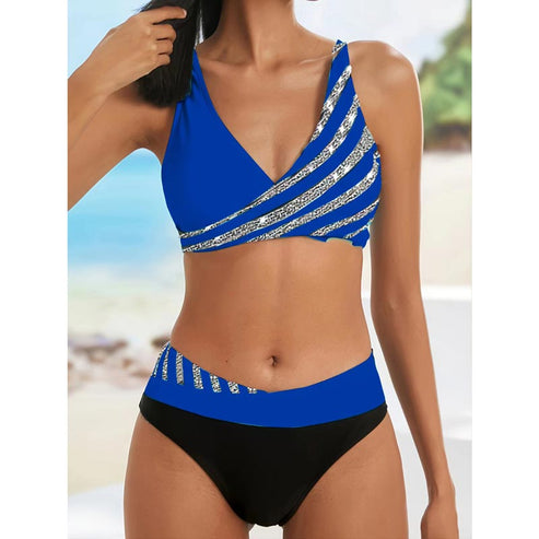 Fato de banho feminino elegante de 2 peças