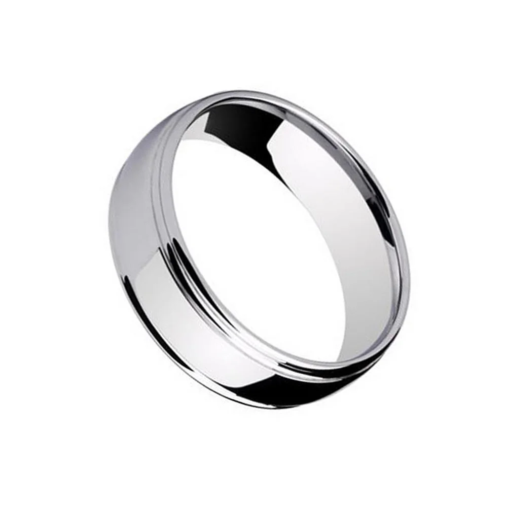 6MM 8MM Silver Men Women Wedding High Polished Finished Tungsten Carbide Rings