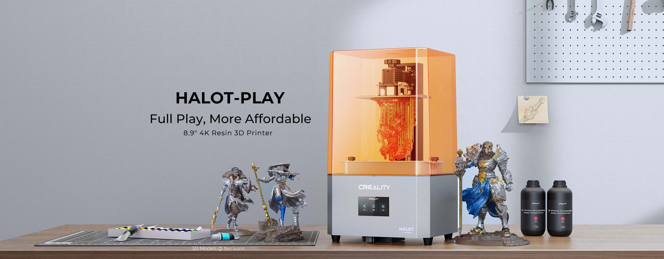 Creality halot-play resin 3d-printer 4K liqcreate jewelry dental wax engineering tough strong biocompatible