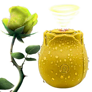 Silicone Rose Toy In Yellow