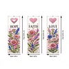 3Pcs Diamond Painting Blessing Flowers Bookmark for Book Lovers