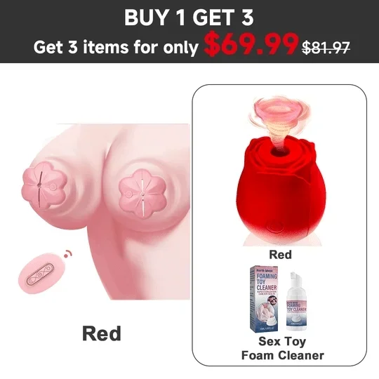 Remote Control Adjustable Rose Vibrating Nipple Clamps