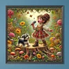 Diamond Painting -DIY Round Drill Girl(40x40cm)