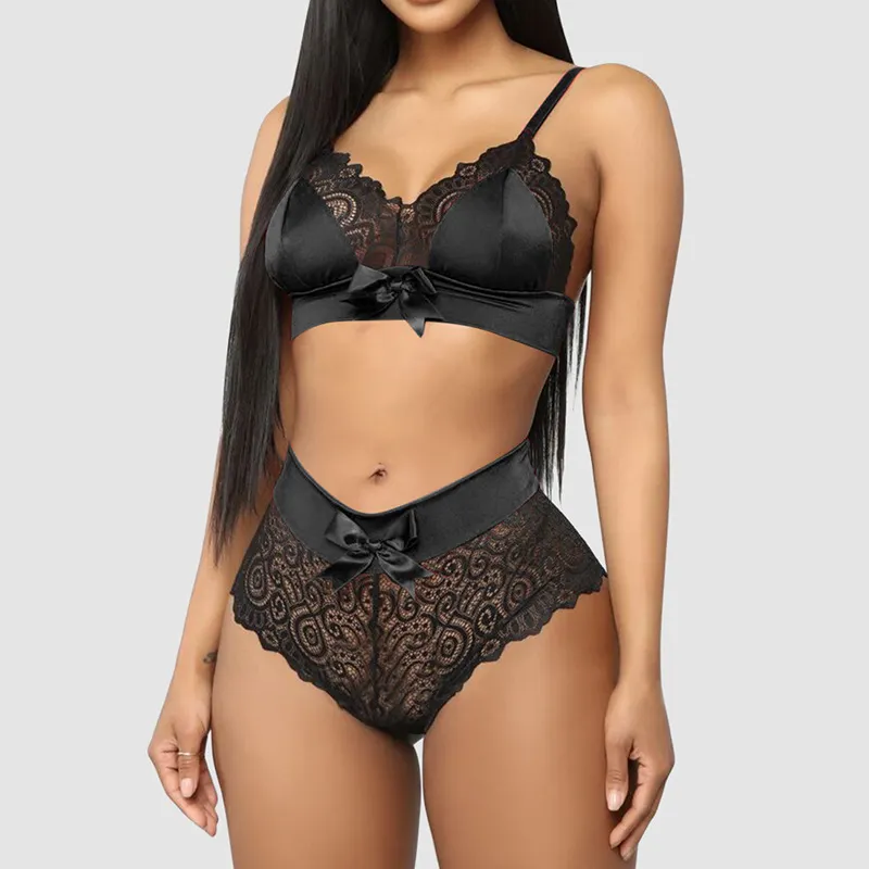 Churchf Sex Lingerie New Lace Three-Point Sling Tape Bra Two Sets