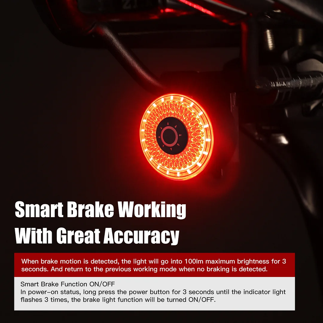 LOOP-100 Gaciron Smart Brake Bike Tail light 