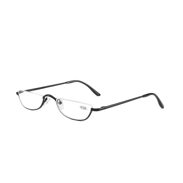 Cat Eye Reading Glasses Metal Half Frame Presbyopic Eyeglasses Rimless Hyperopia Small Frame Spectacles Eyeglasses Round Glasses