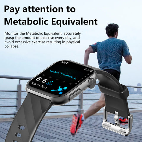 GT5 Pro Max Blood Glucose Watch With BP+HRV+ECG(EKG)+SOS+Stress+Sleep Monitoring