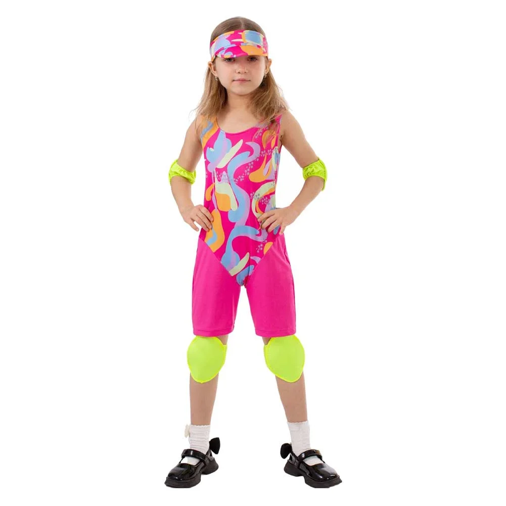Kids Children Movie Barbie 2023 Barbie Pink Sport Set Outfits Cosplay Costume Halloween Carnival Suit