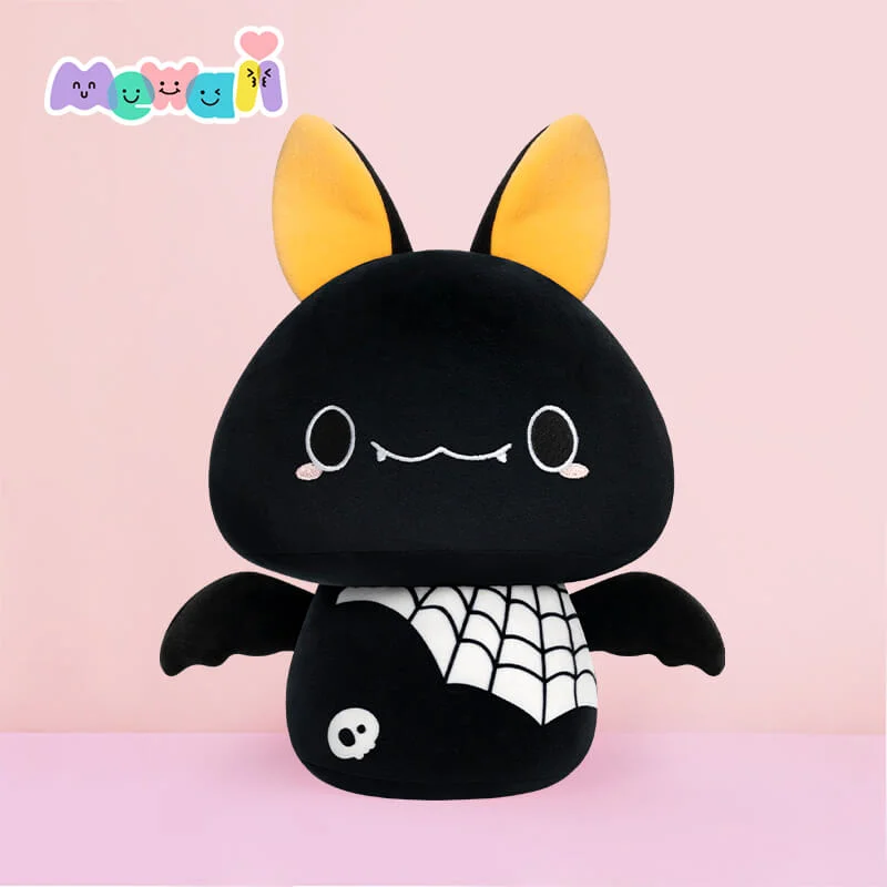Mewaii® Mushroom Family Halloween Bat with Spider Web Kawaii Plush Pillow Squish Toy