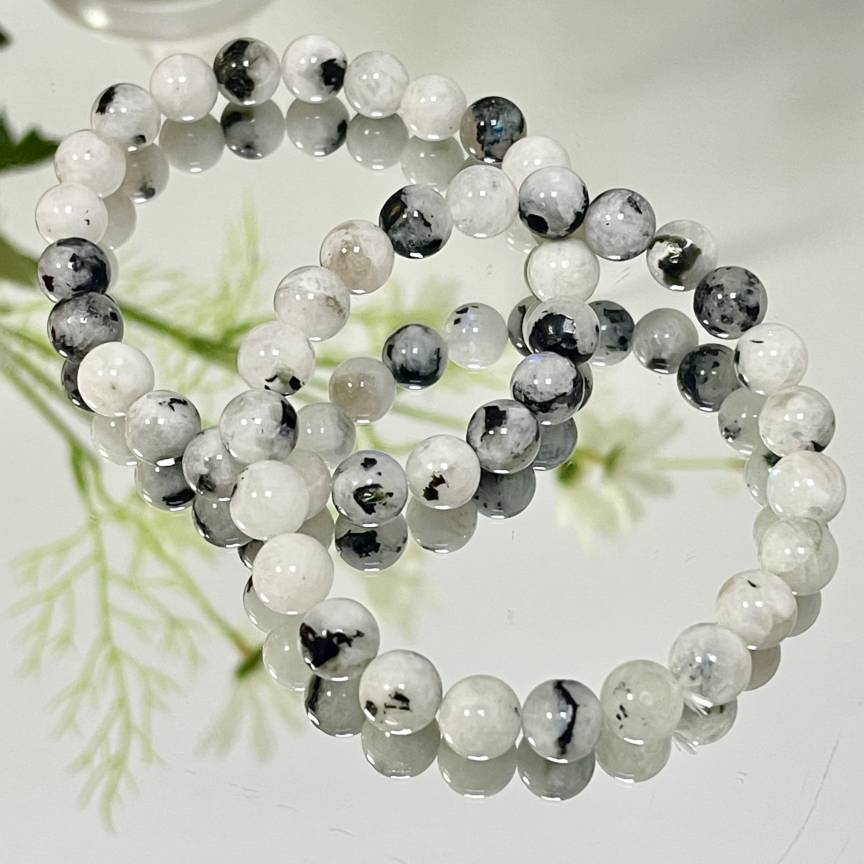 Rainbow Moon Stone Bracelet 8mm