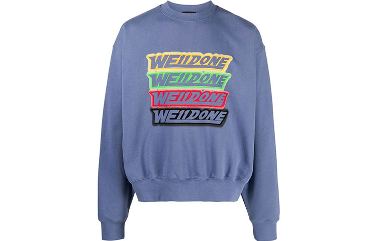 WE11DONE Sweatshirts Unisex Navy Blue