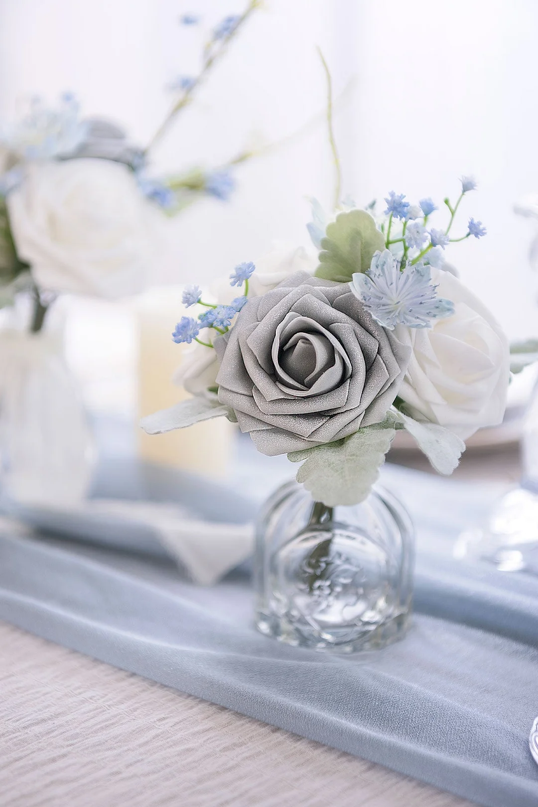 3" Foam Rose with Stem - 56 Colors