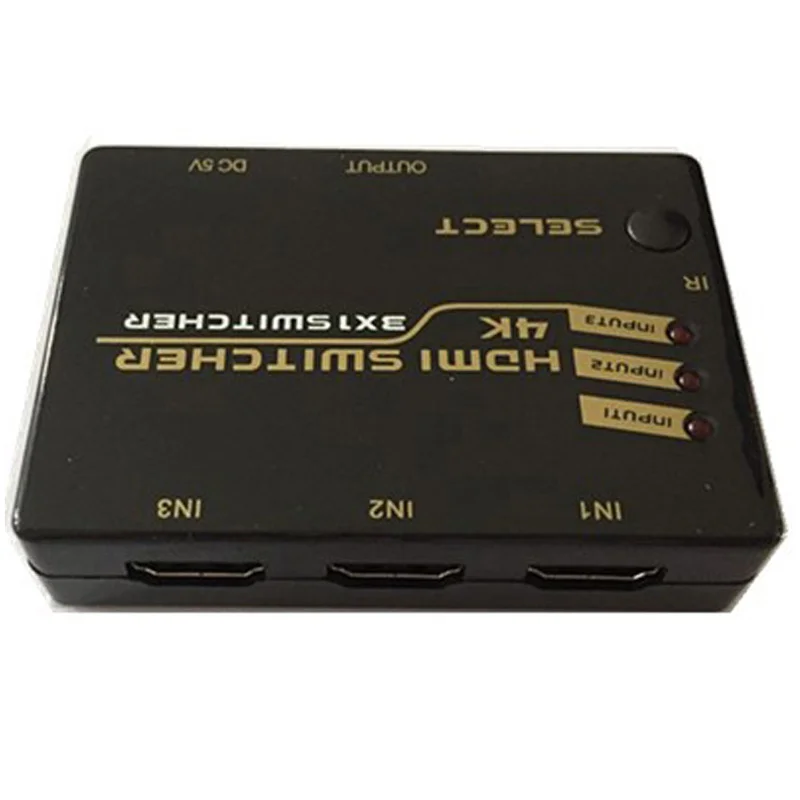 4K*2K Mini HDMI Switcher 3*1 HDMI Switch 3 To 1 Support Full HD 1080P 3D