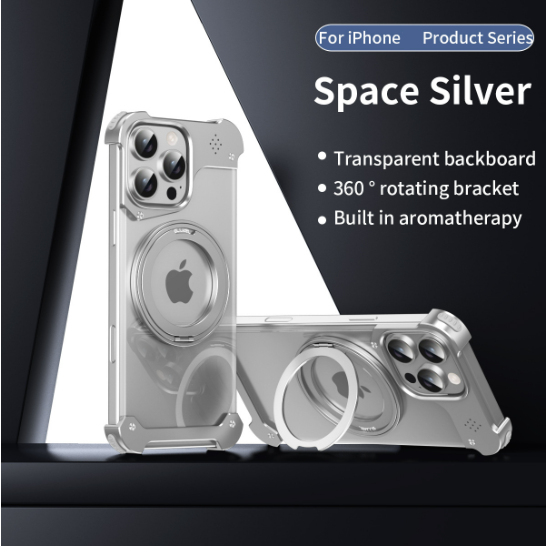 ForgeCraft Alloy 360° Rotating Case – Magnetic Charging & Aromatherapy Ready