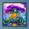 Diamond Painting -DIY Round Dril House of Purple Tree(40x40cm)