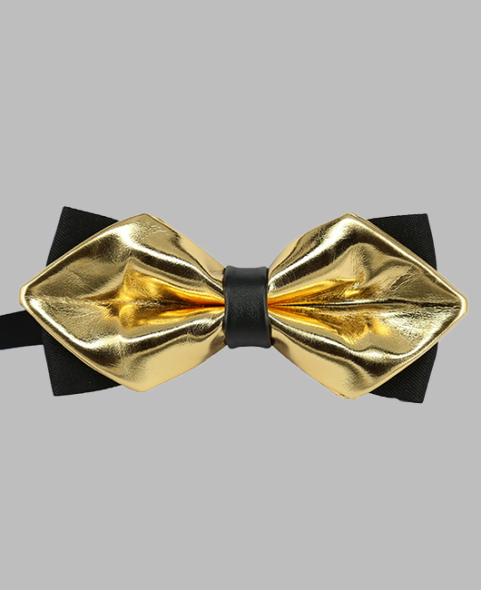 Wedding Leopard Print Stereo PU Leather Bow Tie