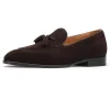 Handmade Fashion Men Tassel Suede Leather Boat Dress Shoes