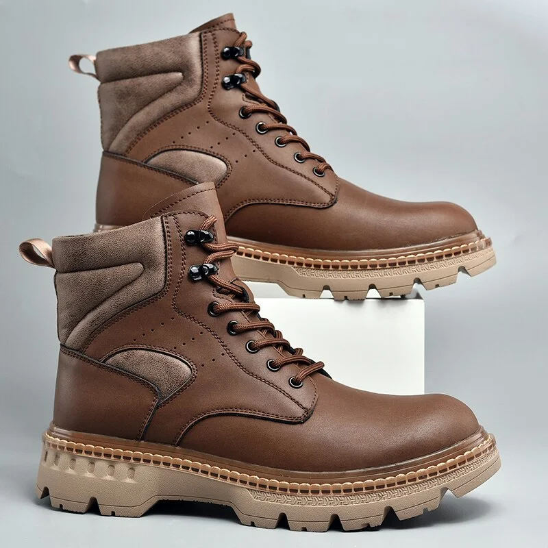 Mens Genuine Leather Casual Shoes Male New Fashion Lace-up Footwear Comfy Outdoor Walk Men Shoes 2021 Brand Office Shoes for Man